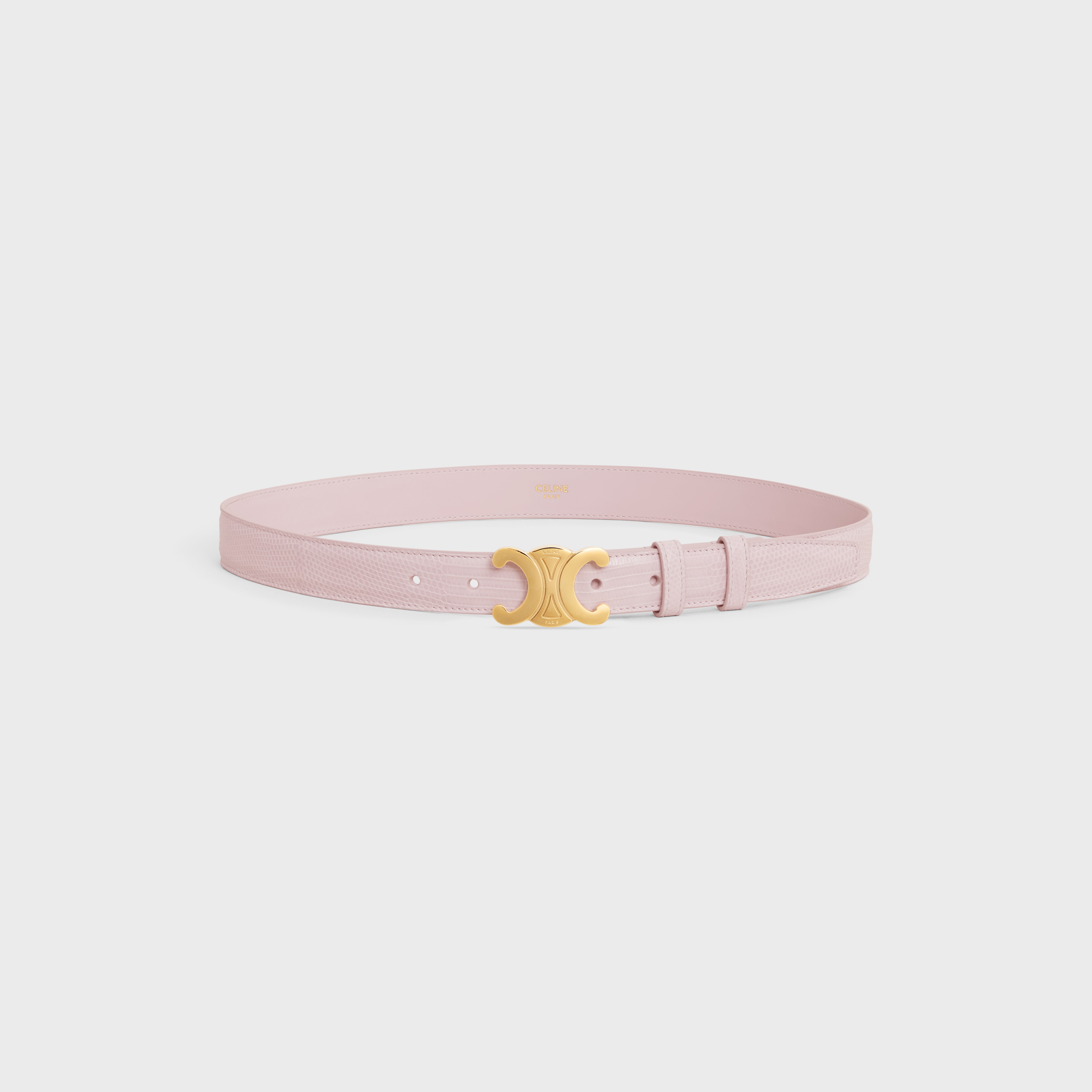 Medium Triomphe Belt in Lizard - 3