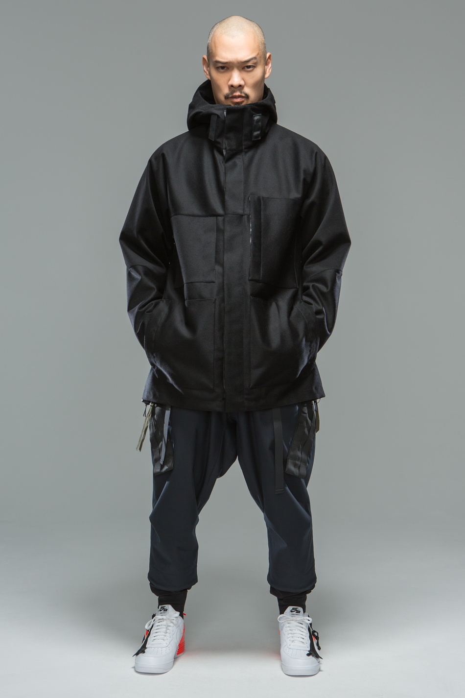 J54-LP 3L Wool Doeskin Parka Black - 8