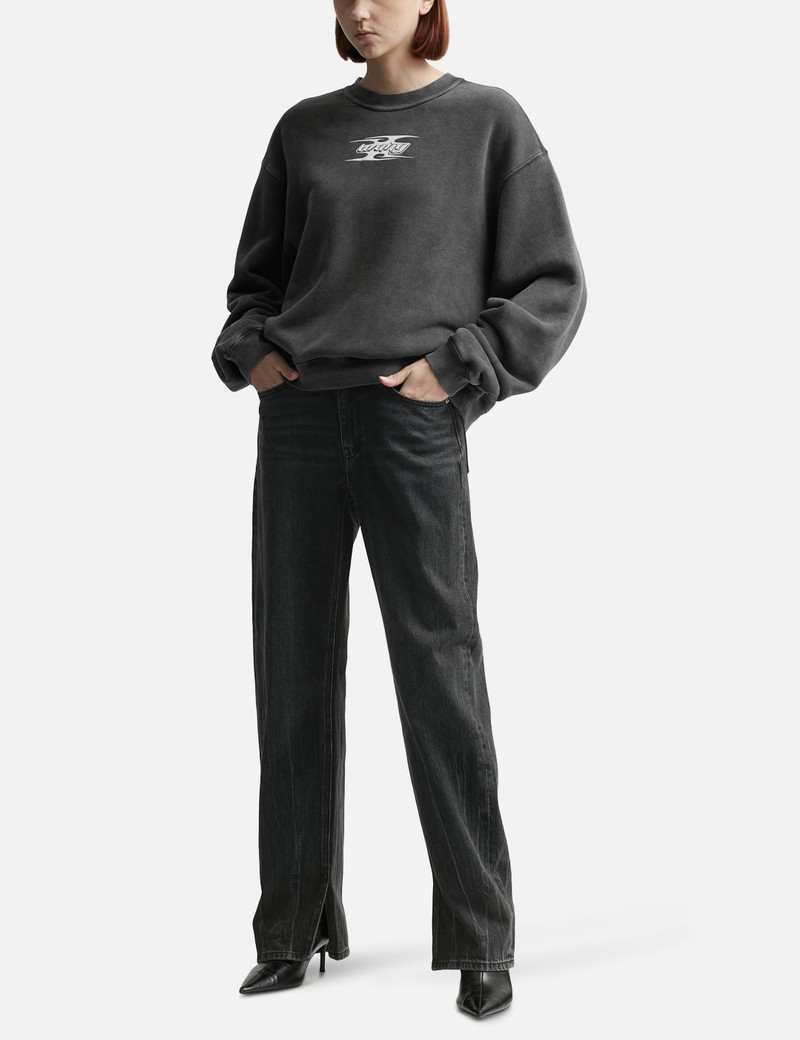 alexanderwang.t PRE-STYLED STRAIGHT-LEG SLIT-HEM JEANS outlook