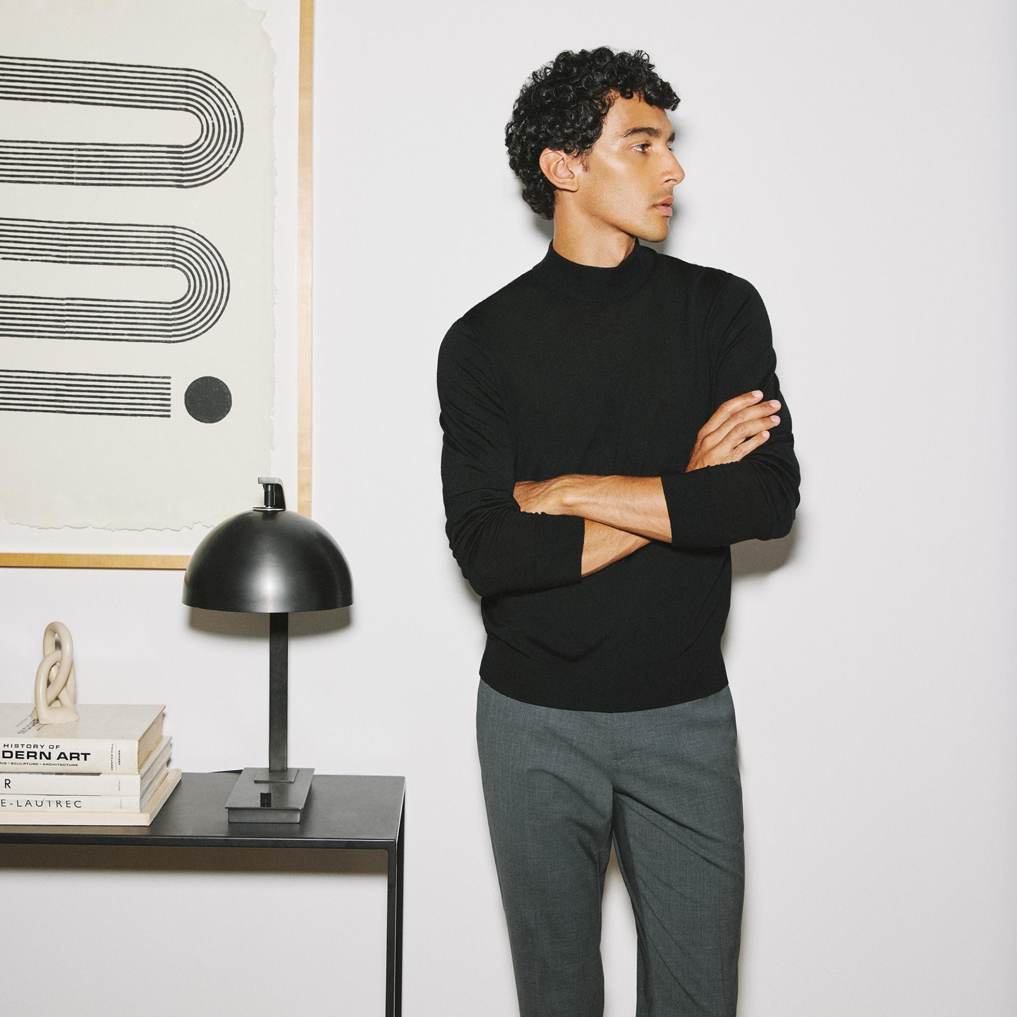 Mock Neck Sweater in Regal Wool - 7