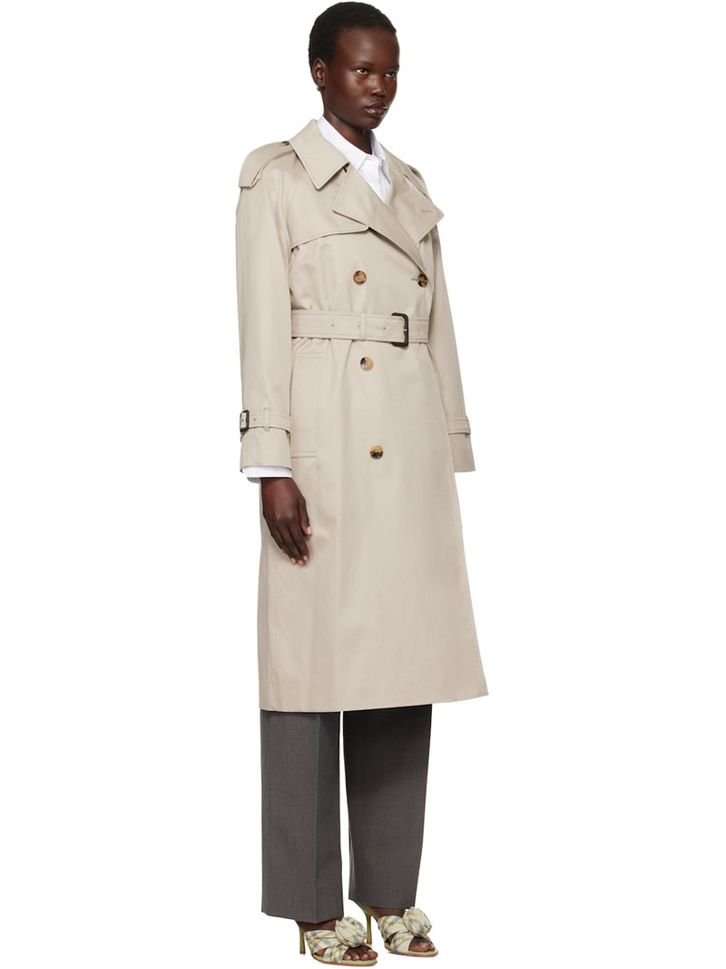 Beige Long Castleford Trench Coat 2