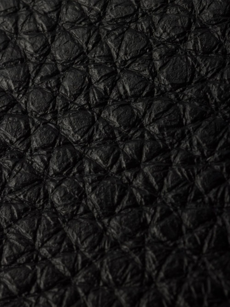 leather triangle logo clutch 5