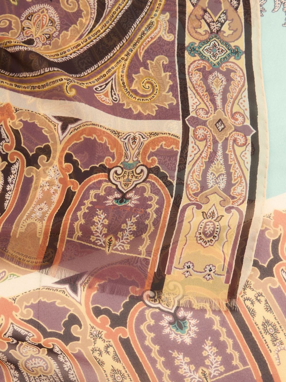 paisley-print silk scarf - 3