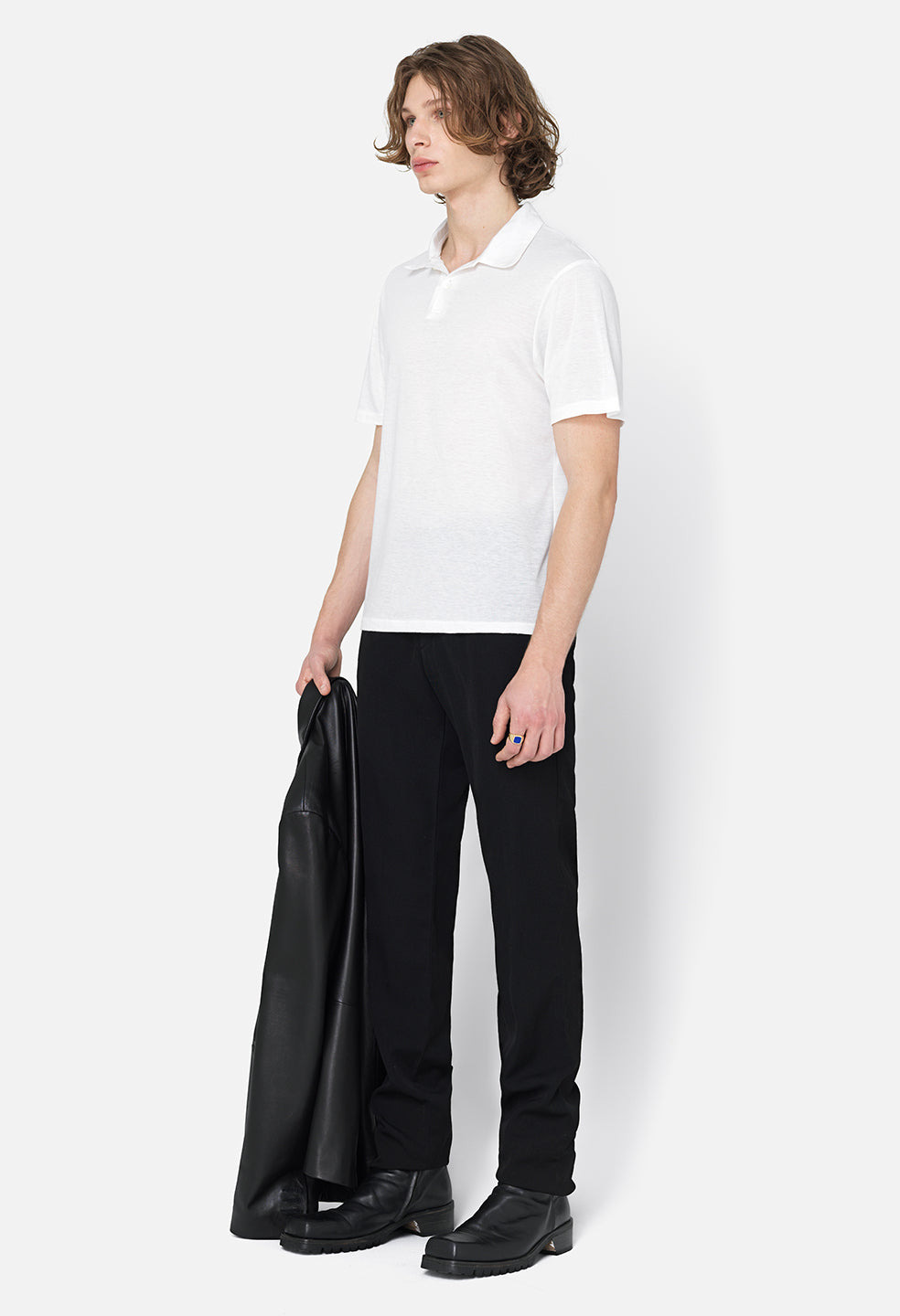 COTTON CASHMERE POLO - 5
