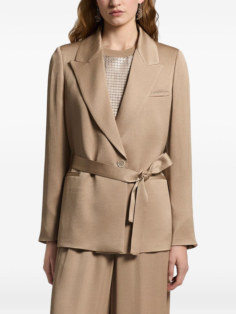 satin belted blazer 1