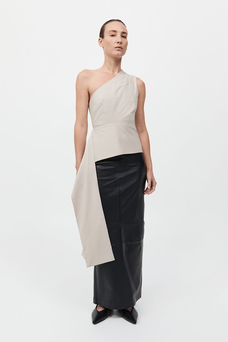 Asymm Origami Top - Creme - 5