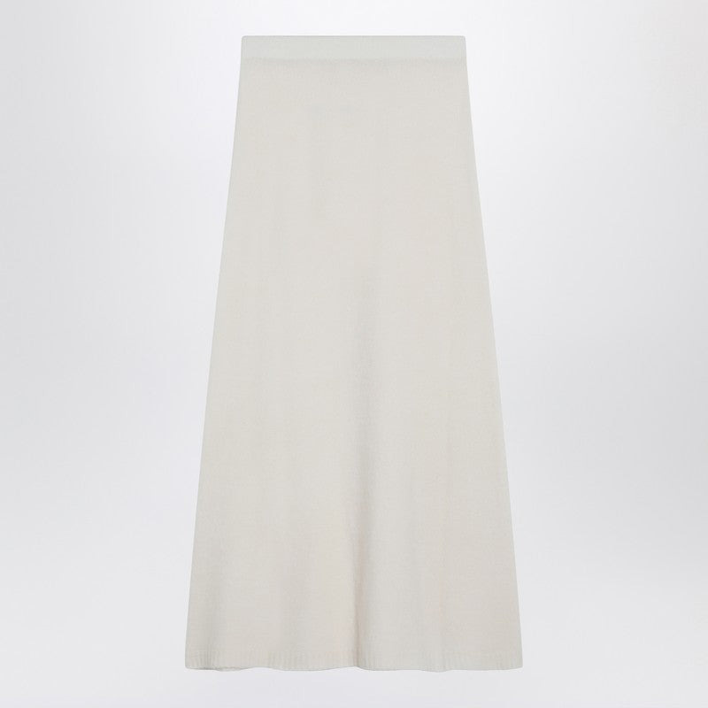 Max Mara Ivory Skirt In Stretch Cashmere Knit Women - 2