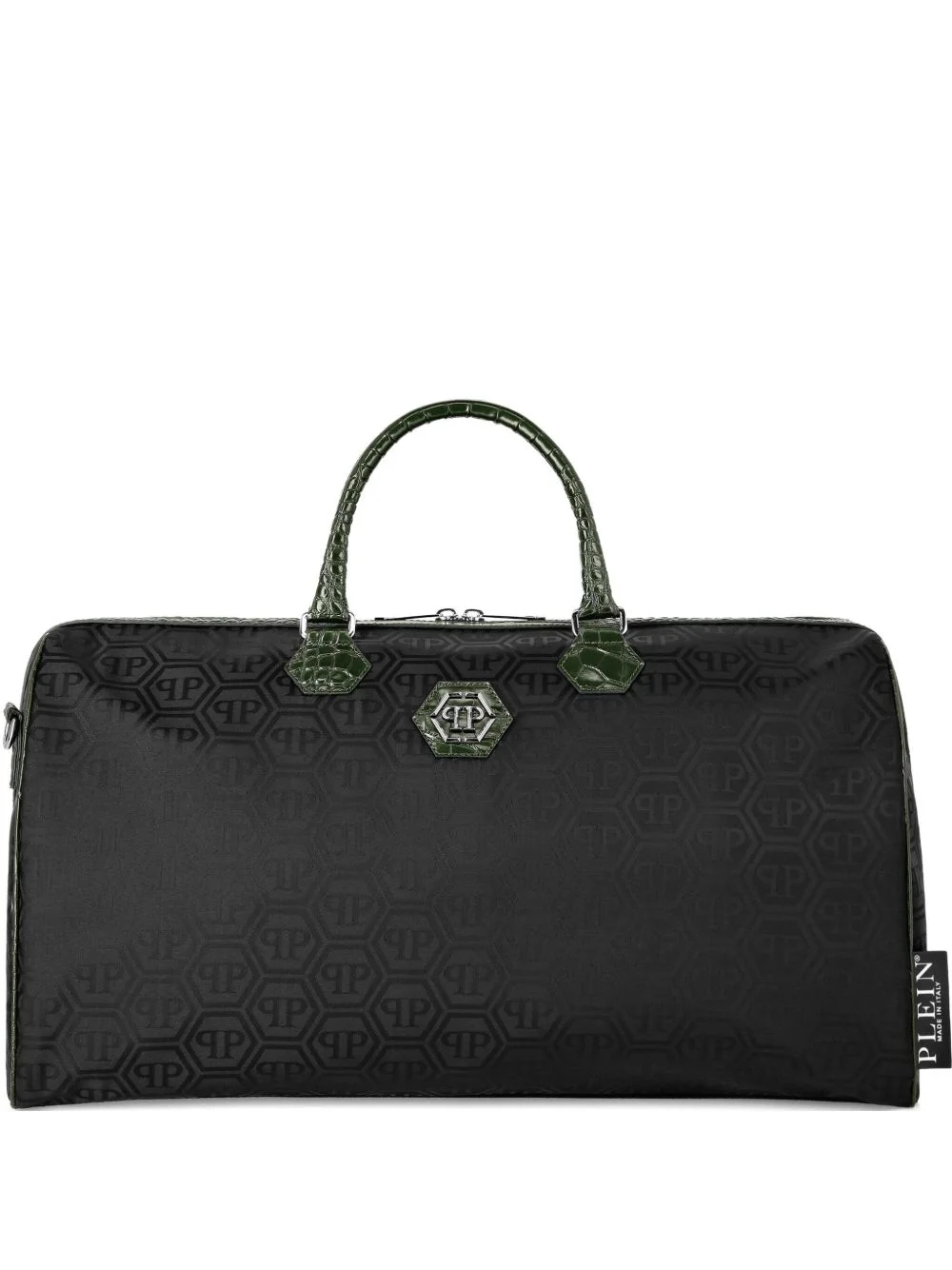 logo-pattern crocodile-trim luggage - 1