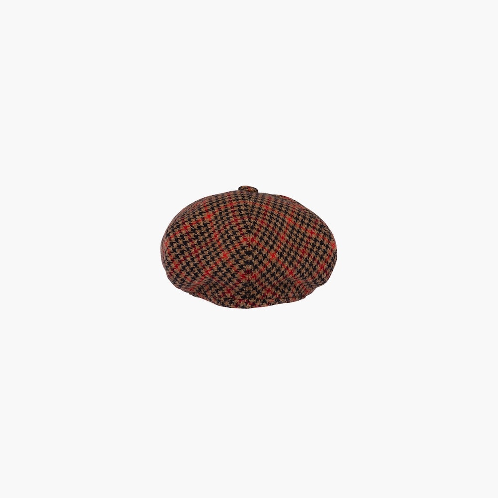 Plaid Shetland wool beret - 1