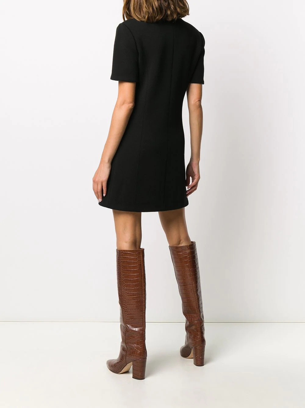 high-neck shift dress - 4