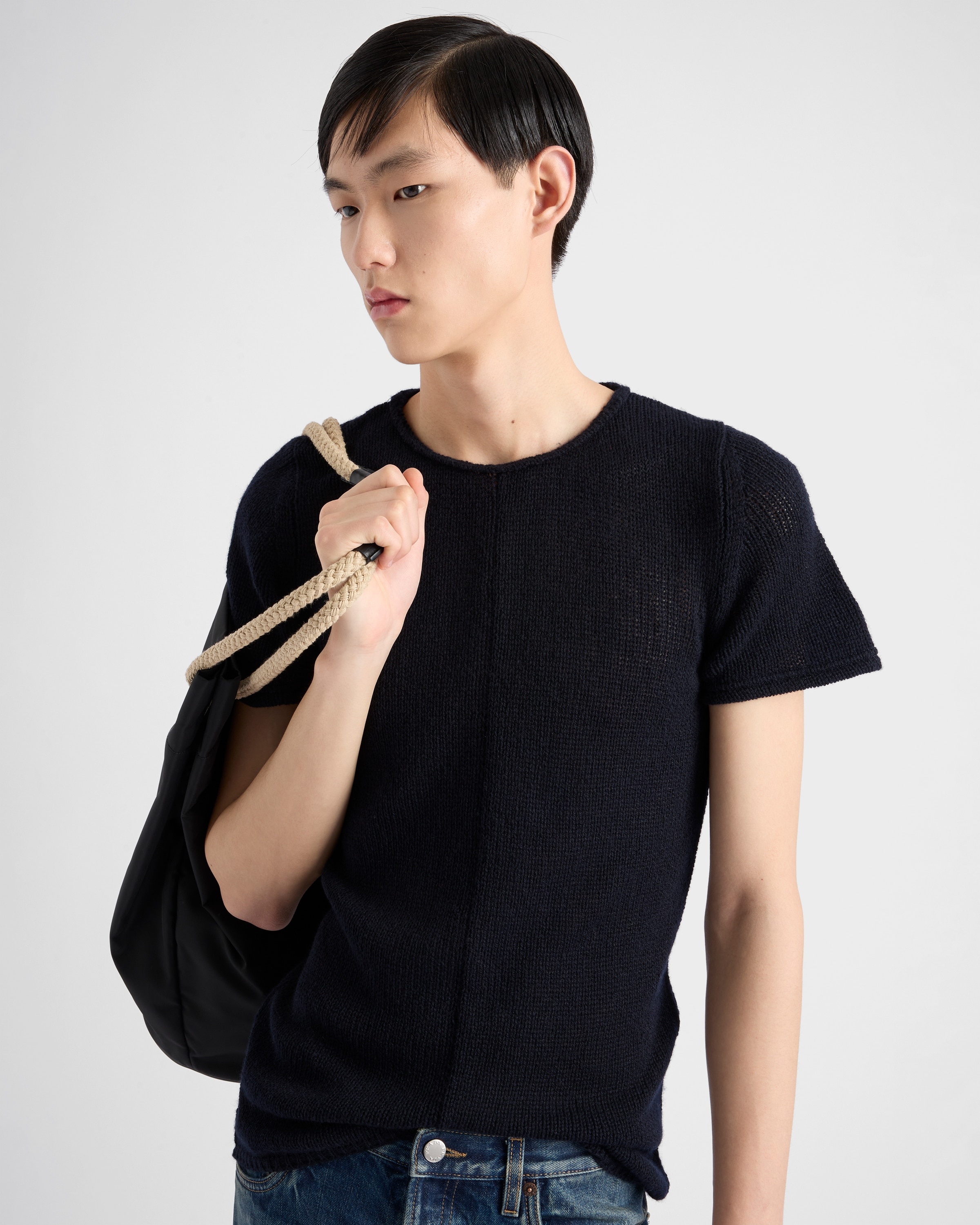 Short-sleeved cashmere sweater - 3