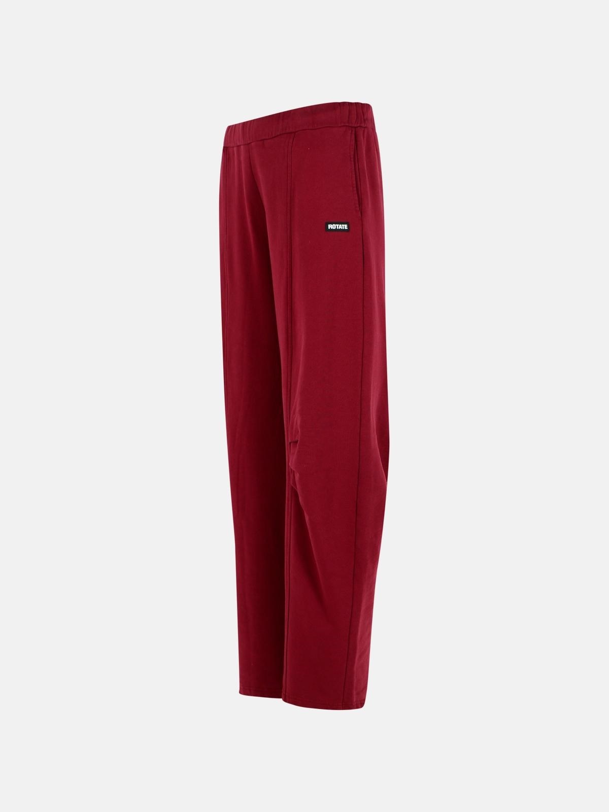 PANTALO IN BURGUNDY COTTON - 2