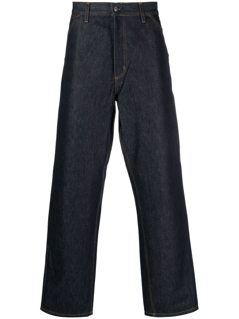 Single Knee mid-rise straight-leg jeans - 1