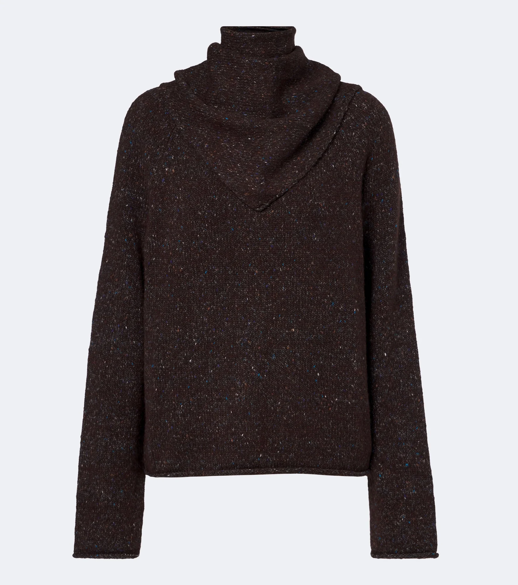 Kana scarf-detail wool-blend sweater - 1