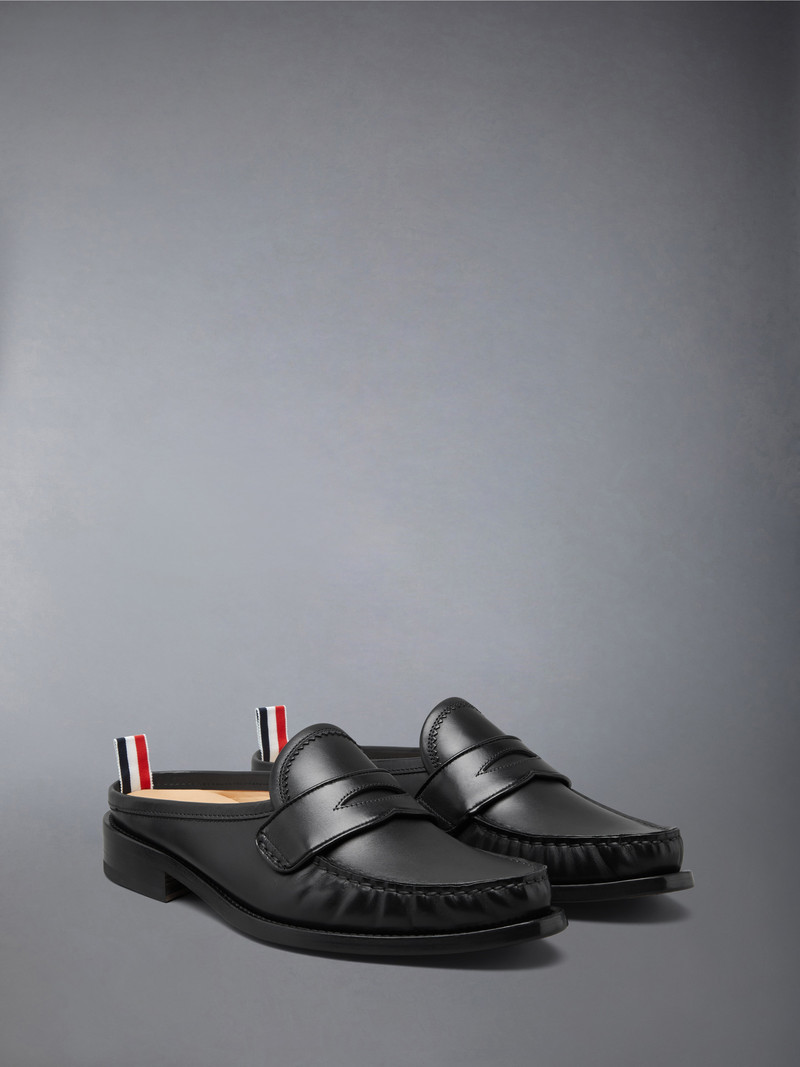 Thom Browne CALF LEATHER SOLE PLEATED VARSITY LOAFER MULE outlook