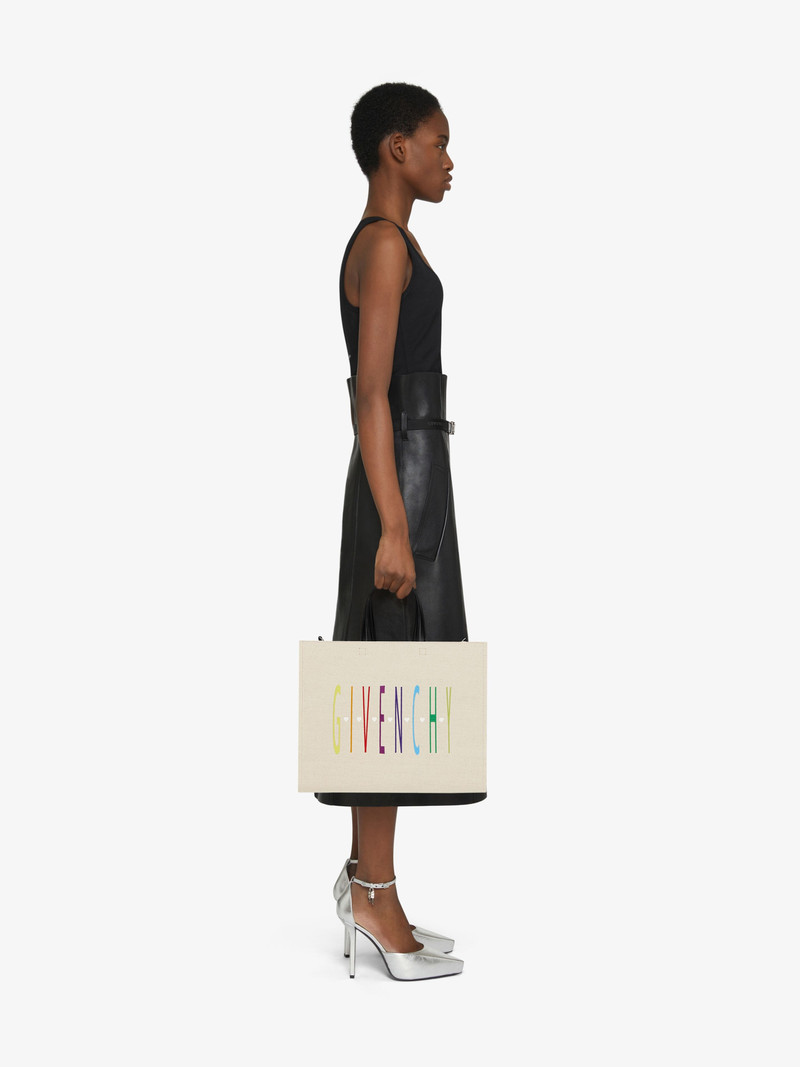 Givenchy MEDIUM G TOTE OSWALD SHOPPING BAG IN COATED CANVAS outlook