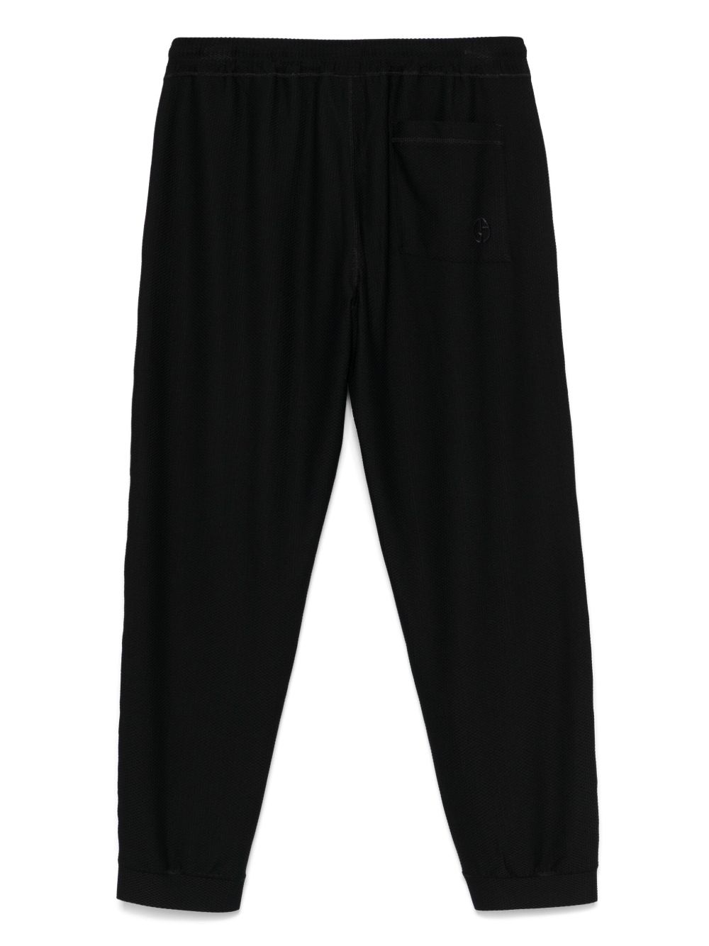 waffle-pattern tapered trousers - 2