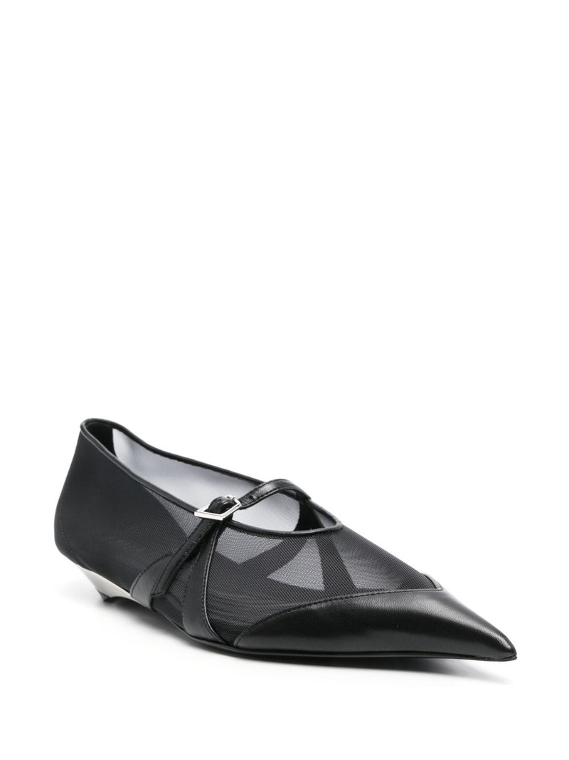 MUGLER mesh ballet flats outlook