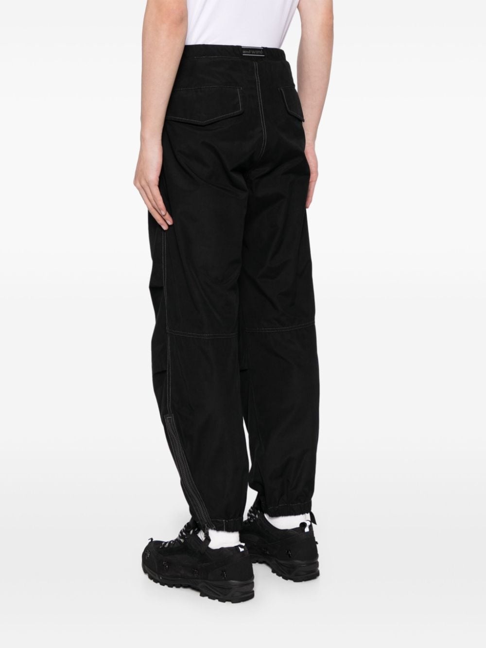 side-zip tapered trousers - 4