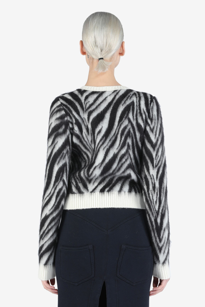 N°21 ZEBRA-JACQUARD CROPPED SWEATER outlook