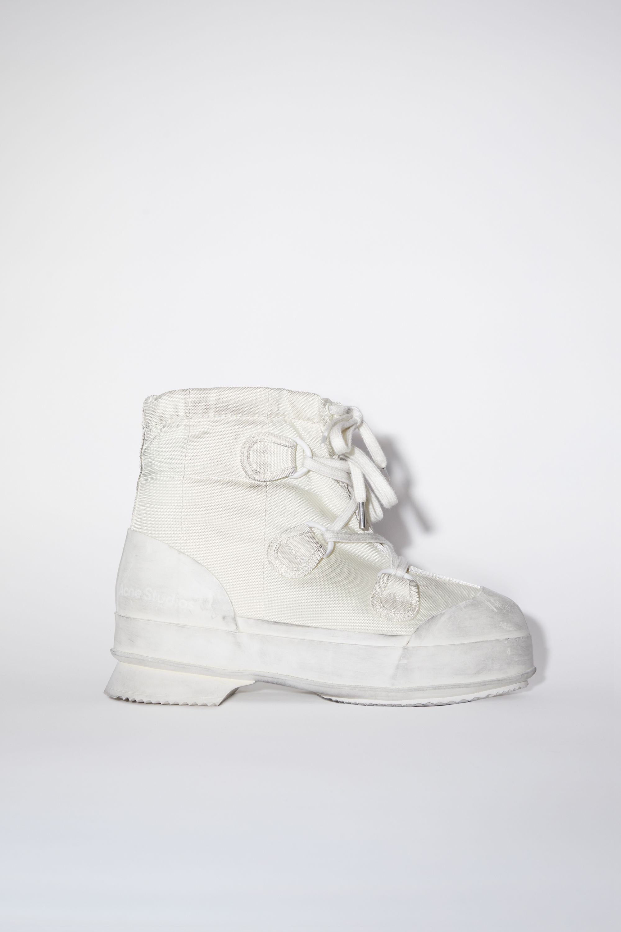 Acne white boots online