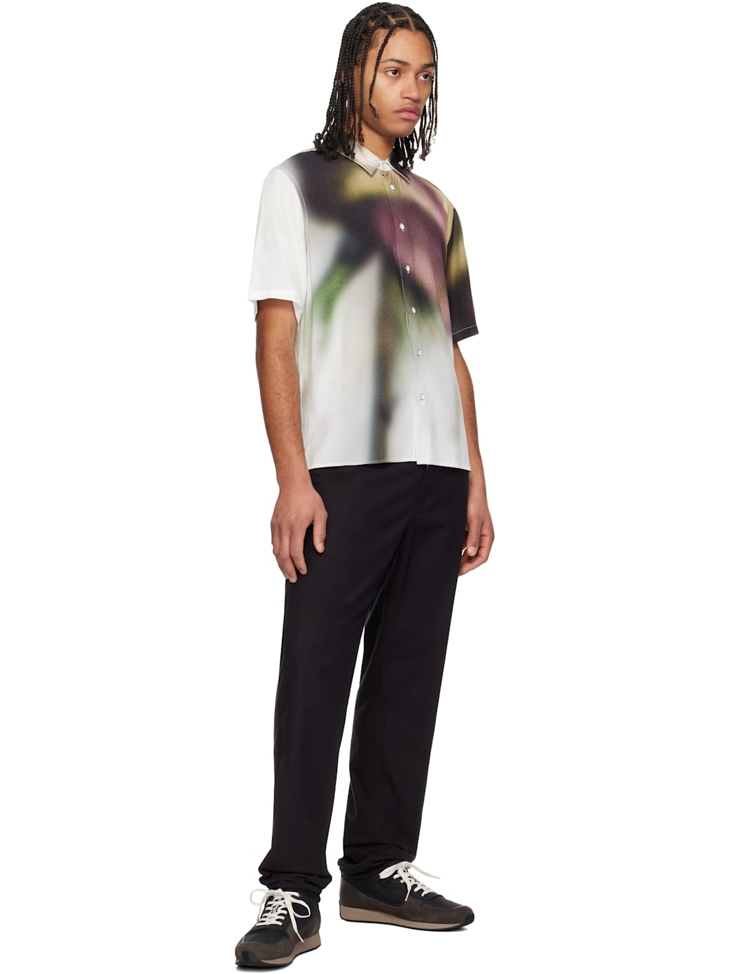 Off-White Dalton Rose-Print Shirt - 4