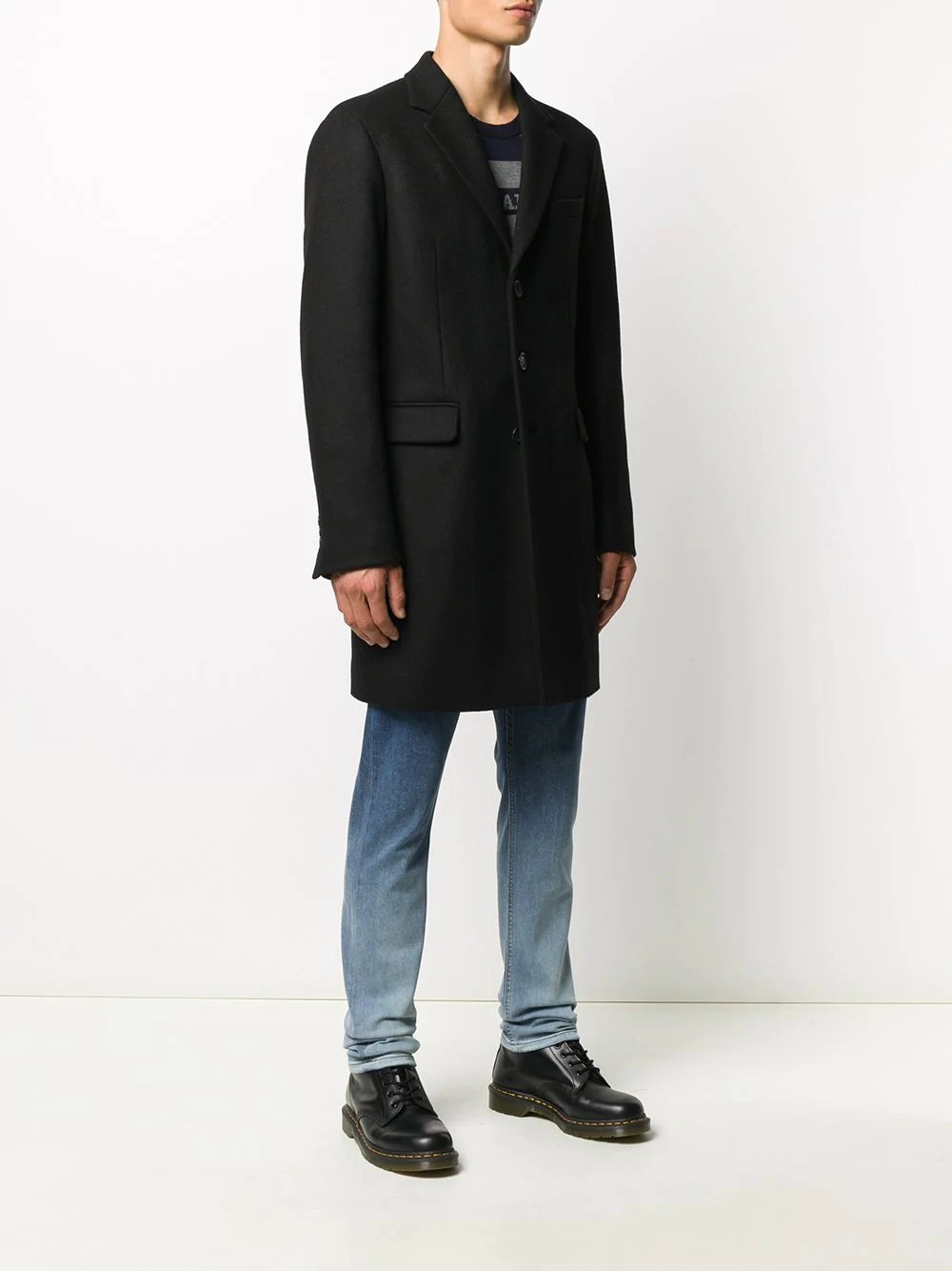 wool-blend coat - 3