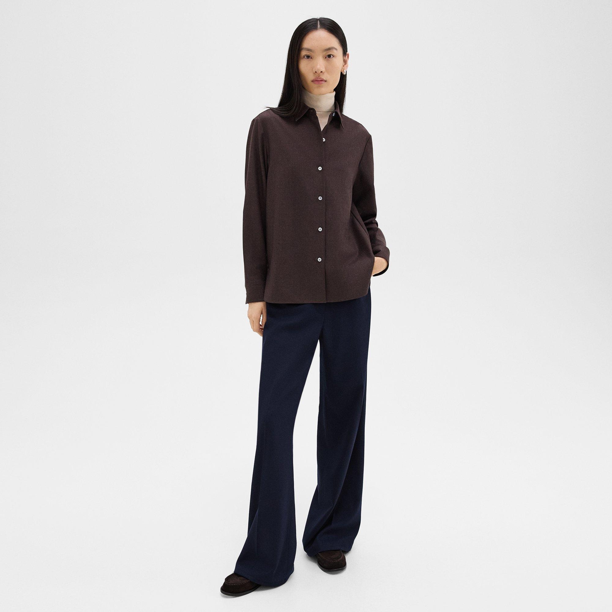 Straight Shirt in Sleek Flannel - 5