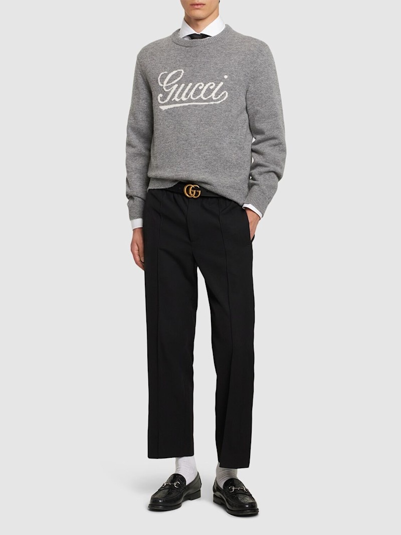 Gucci logo wool knit sweater - 2