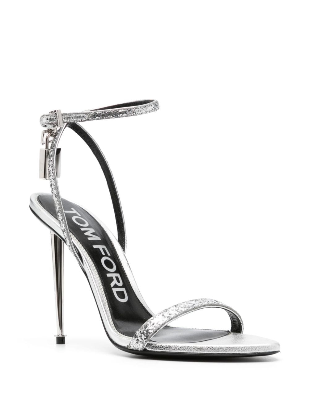 Padlock 110mm crystal-embellished sandals - 2