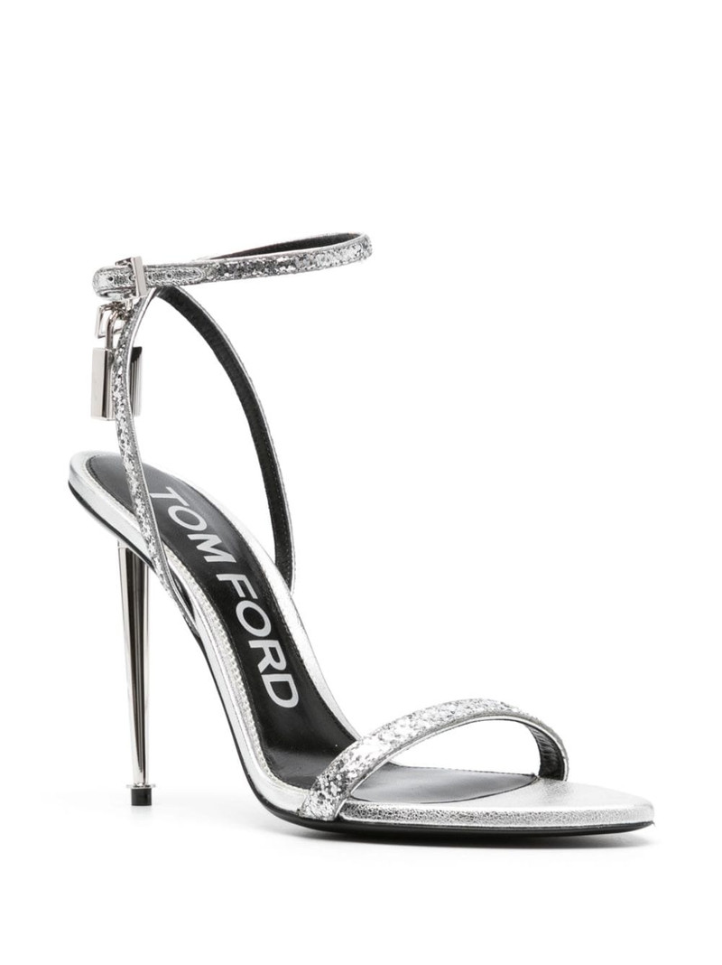 TOM FORD Padlock 110mm crystal-embellished sandals outlook