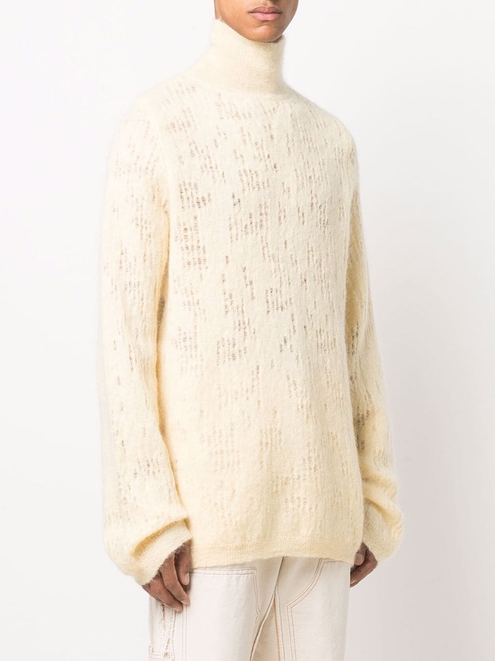 textured roll-neck jumper - 3