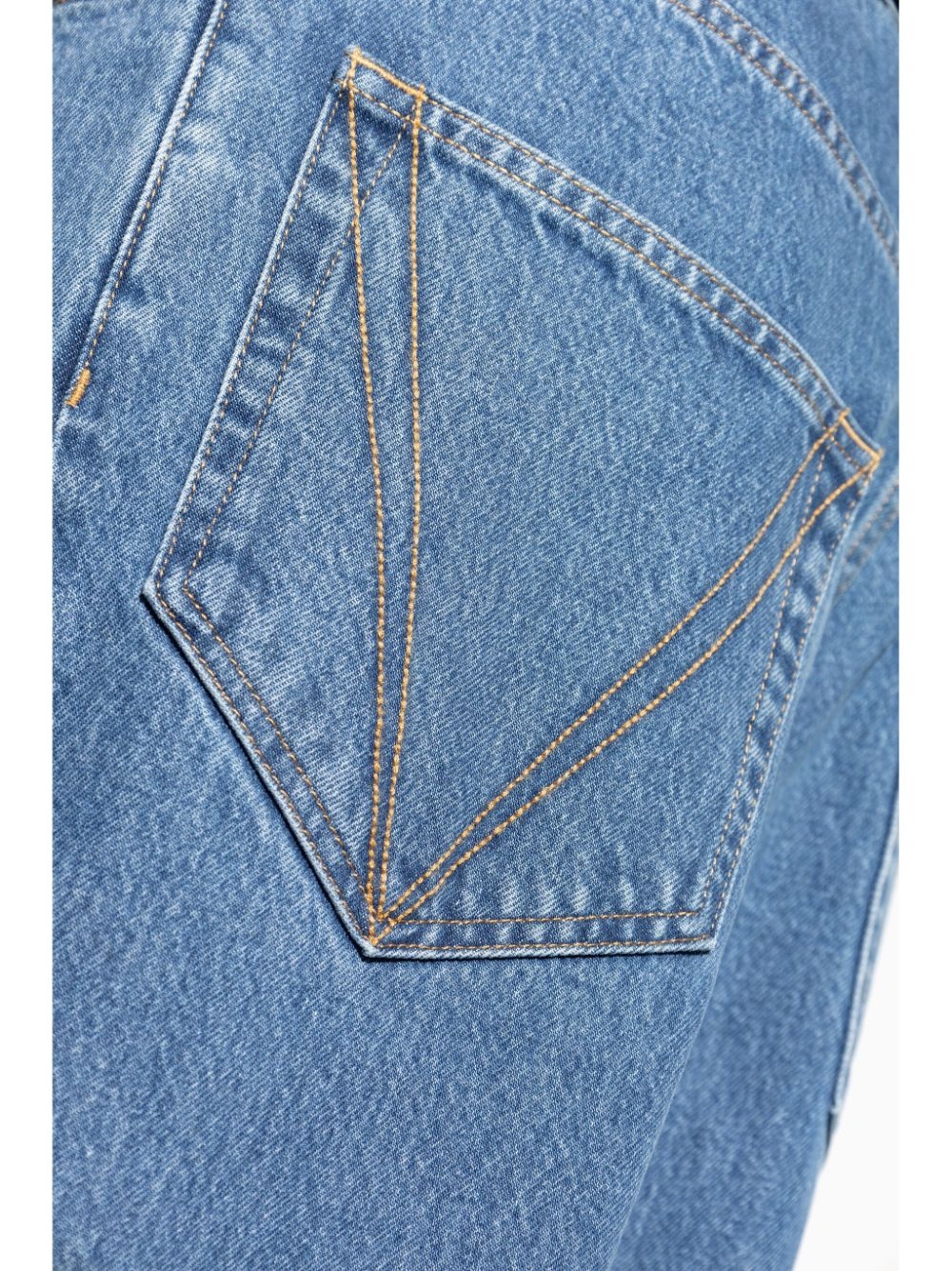 logo-stitch wide-leg jeans - 5