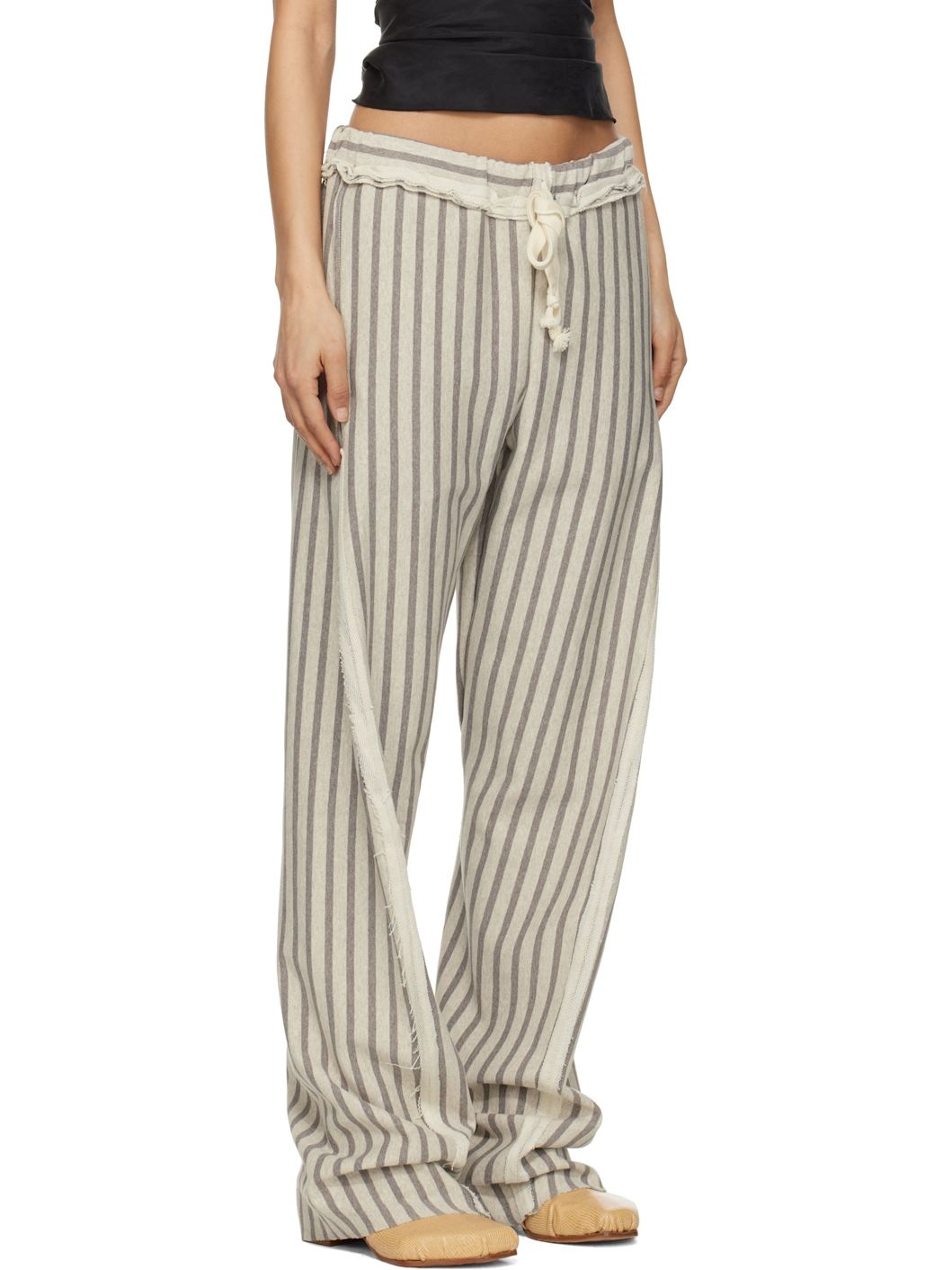 Gray Twisted Track Trousers - 2