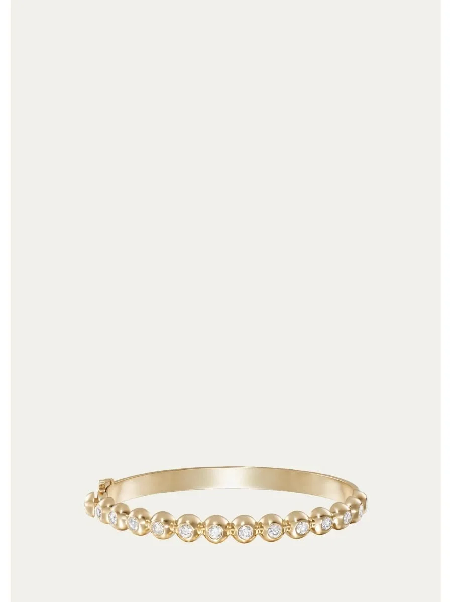 Audrey Diamond Dome Hinged Bracelet - 1