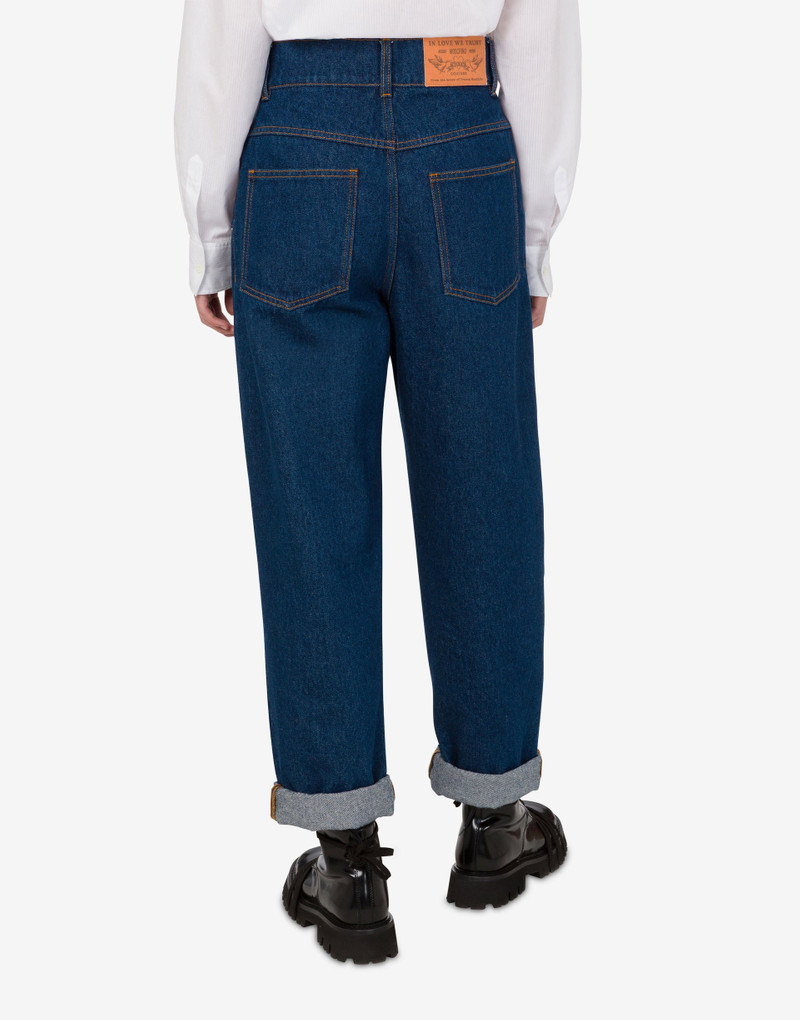 BLUE COTTON DENIM PANTS 3