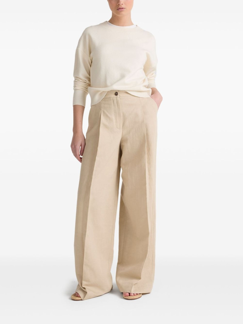 Yves Salomon pressed-crease trousers outlook