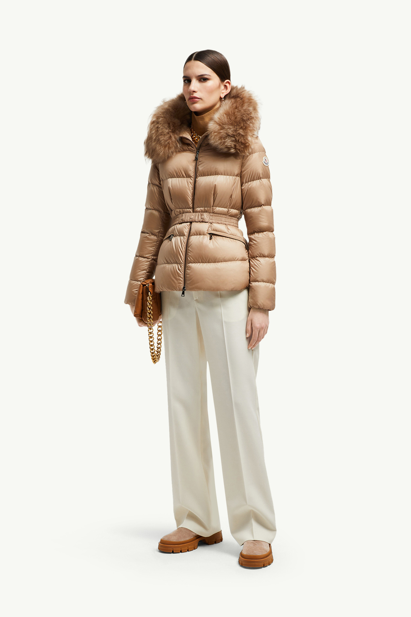 Boed Hooded Shearling-Trimmed Short Down Jacket - 2