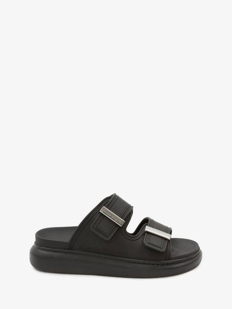 Women's Hybrid Slide in Black/silver - 1
