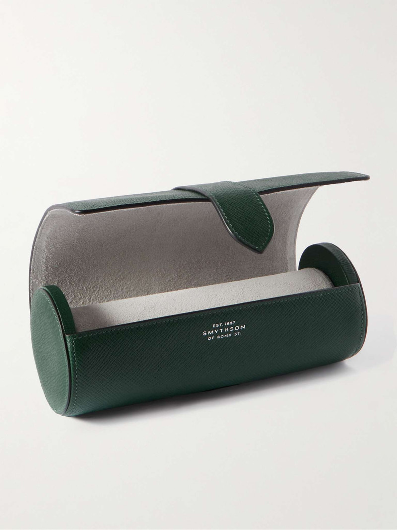 Smythson Panama Cross-Grain Leather Watch Roll outlook