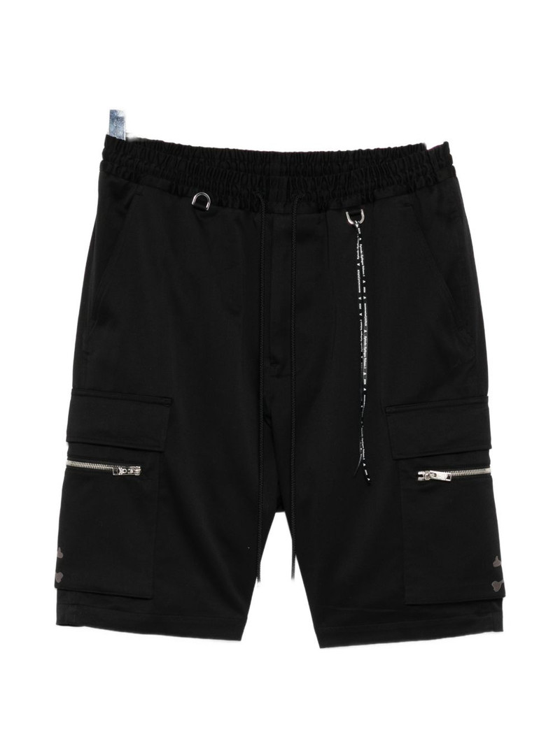 logo-embroidered cargo shorts 1