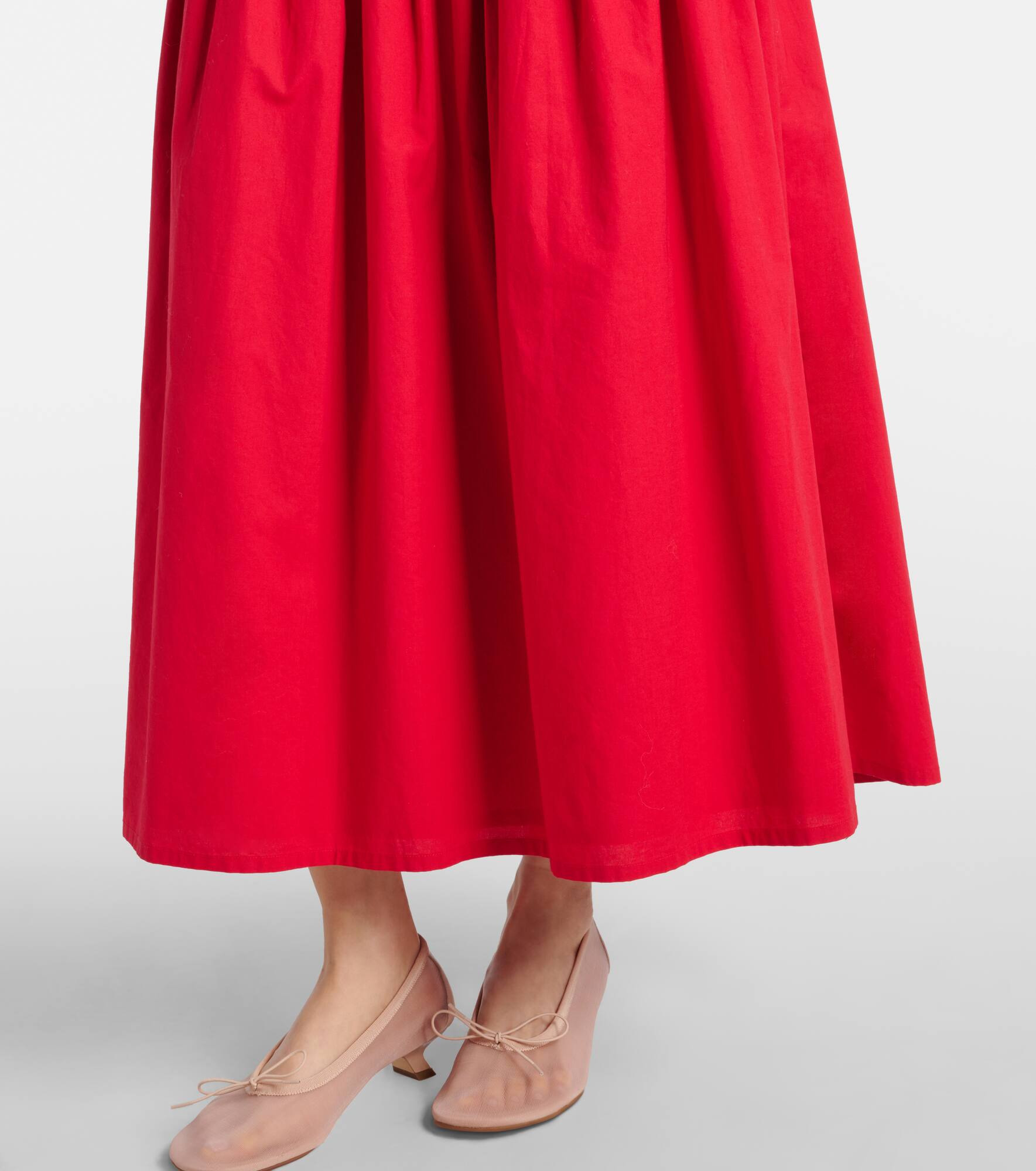 Raquel ruched cotton maxi dress - 5