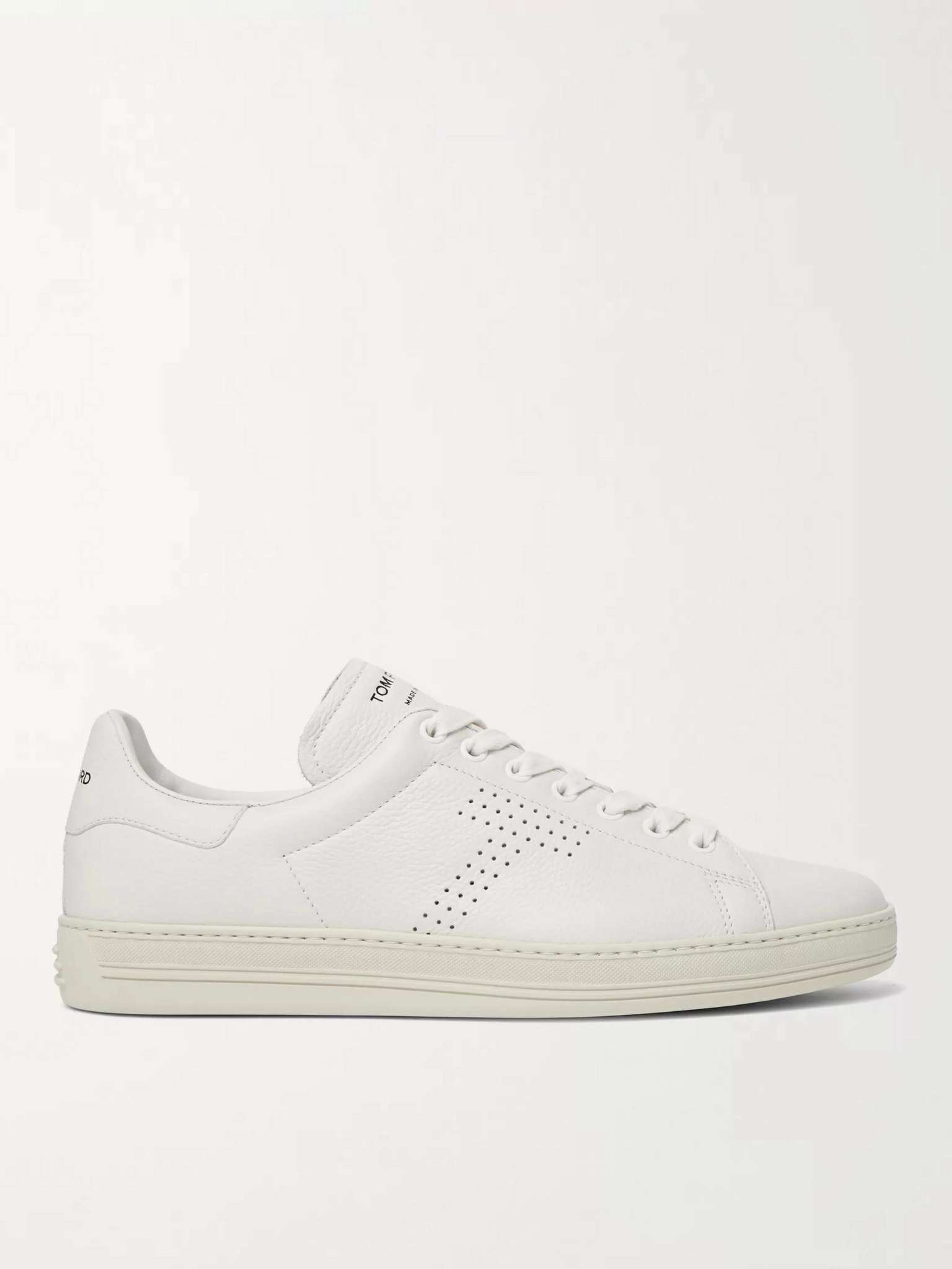 Warwick Perforated Full-Grain Leather Sneakers - 1