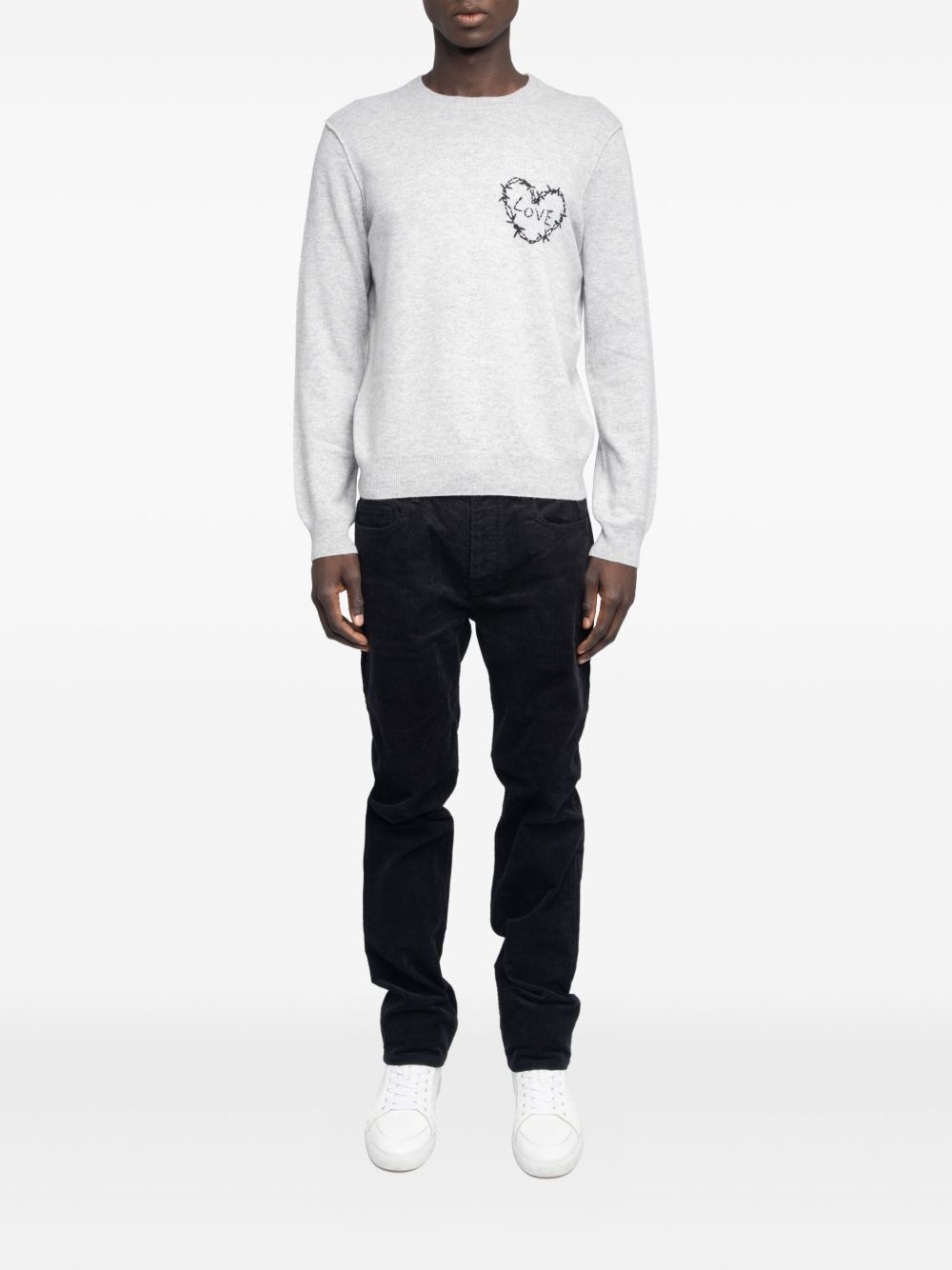 Kennedy heart barbed-wire detail sweater - 2
