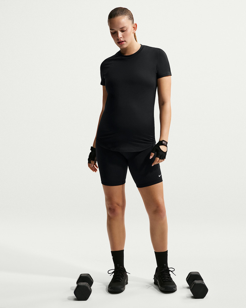 Nike (M) One Women's Dri-FIT High-Waisted 8" Biker Shorts With Pockets (Maternity) 1