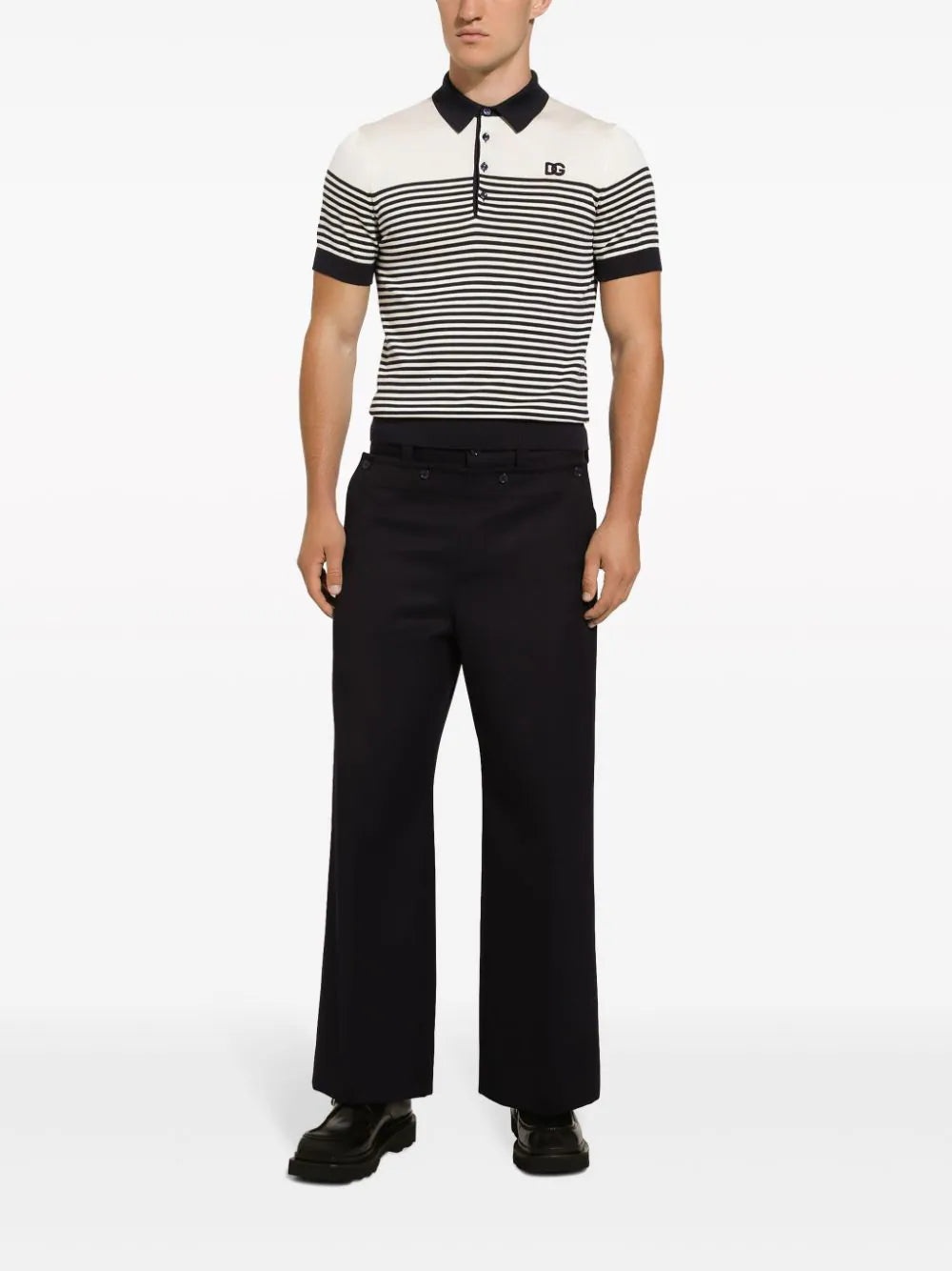 STRIPED LOGO-EMBROIDERED POLO SHIRT - 3