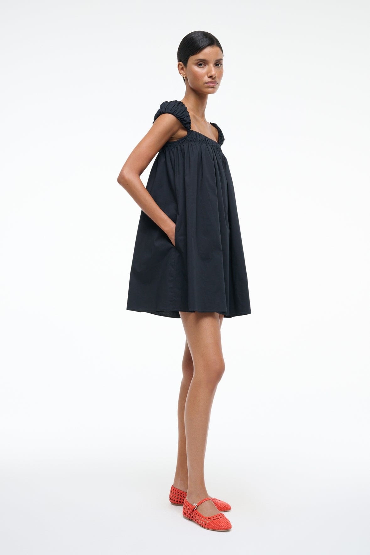 STAUD BEAU DRESS BLACK - 3
