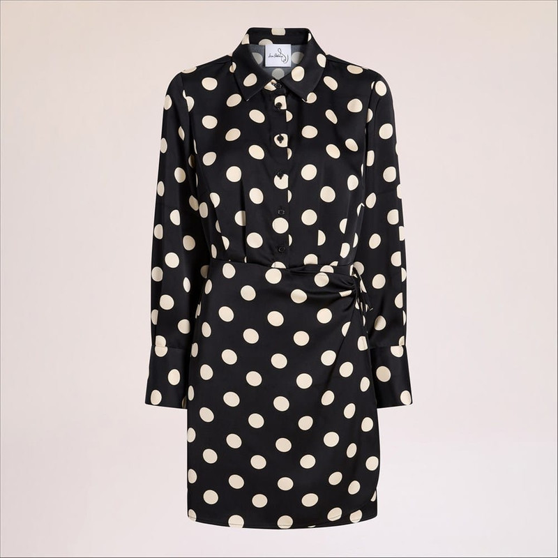 Dot Shirt Mini Dress 1
