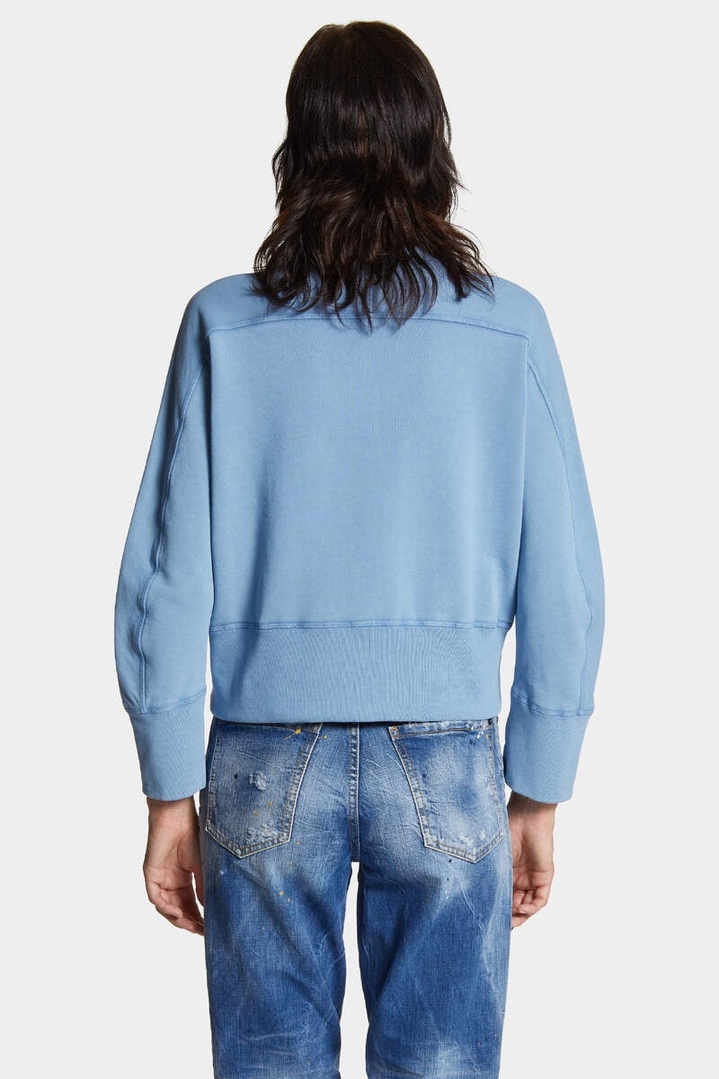 WHITE FADE DEAN FIT HANDWRITTEN LOGO SWEATSHIRT - 4