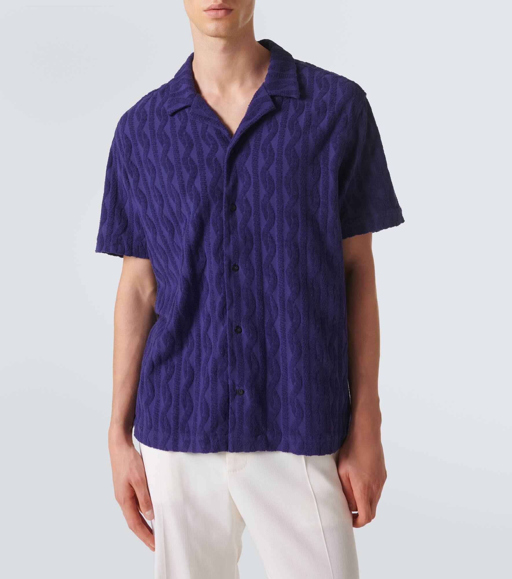 Roberto cotton terry bowling shirt - 3